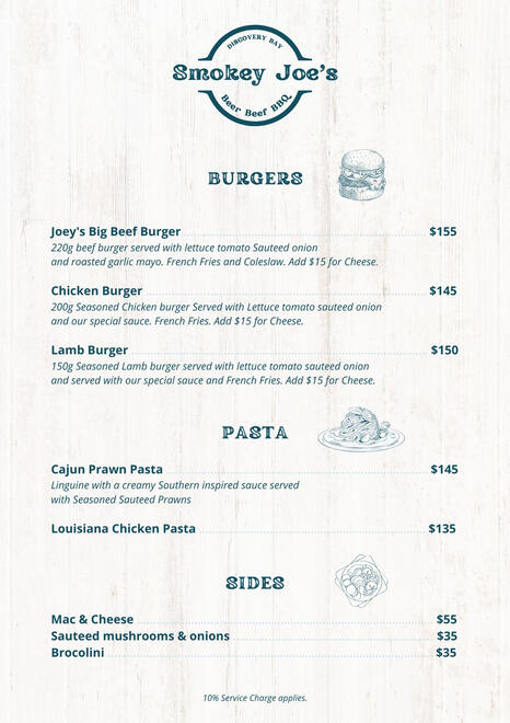 Menu Mains (Burgers...)