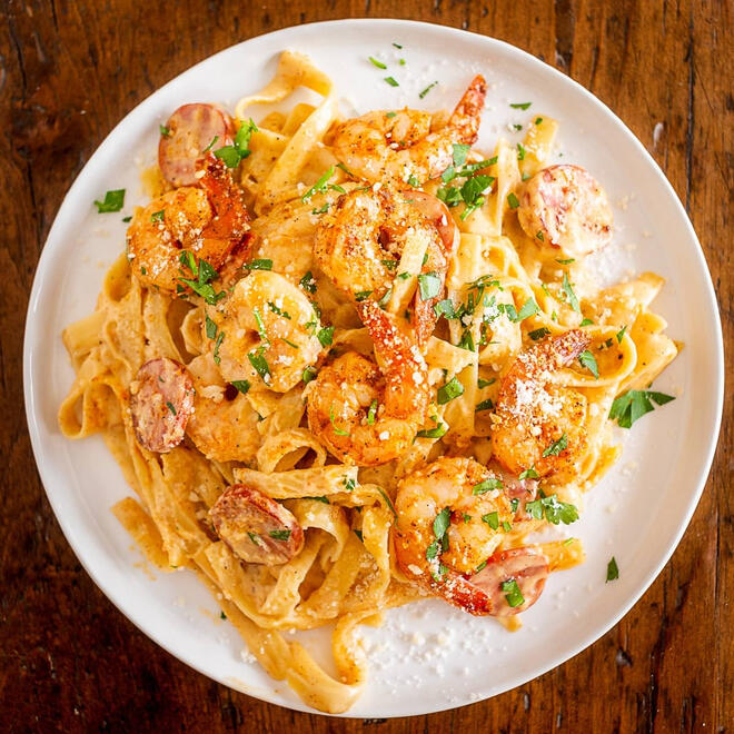 Cajun Prawn Pasta